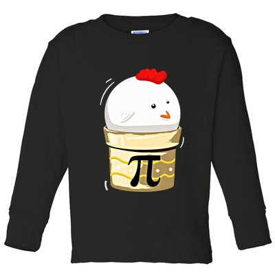 Chicken Pot Pie Pi Day Math Teachers Gift Funny Geeks Cute Gift Toddler Long Sleeve Shirt