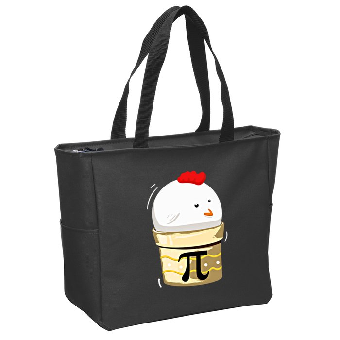 Chicken Pot Pie Pi Day Math Teachers Gift Funny Geeks Cute Gift Zip Tote Bag