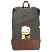 Chicken Pot Pie Pi Day Math Teachers Gift Funny Geeks Cute Gift Cotton Canvas Backpack