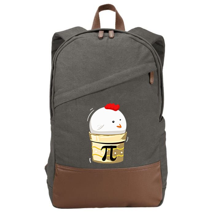 Chicken Pot Pie Pi Day Math Teachers Gift Funny Geeks Cute Gift Cotton Canvas Backpack