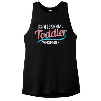 Childcare Provider Professional Whisperer Ladies PosiCharge Tri-Blend Wicking Tank