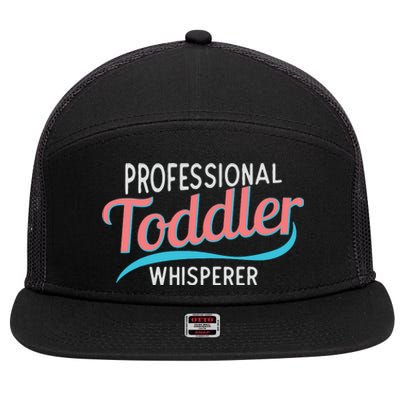 Childcare Provider Professional Whisperer 7 Panel Mesh Trucker Snapback Hat