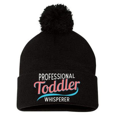 Childcare Provider Professional Whisperer Pom Pom 12in Knit Beanie