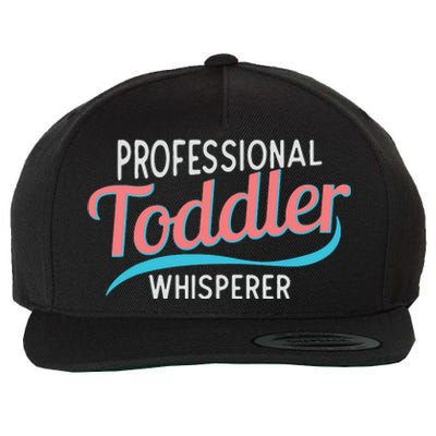 Childcare Provider Professional Whisperer Wool Snapback Cap