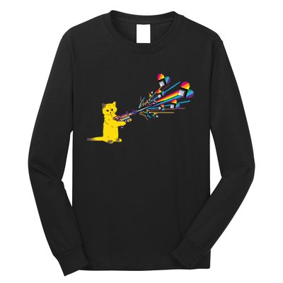 Cat Pew Pew Pride Long Sleeve Shirt