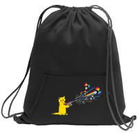 Cat Pew Pew Pride Sweatshirt Cinch Pack Bag