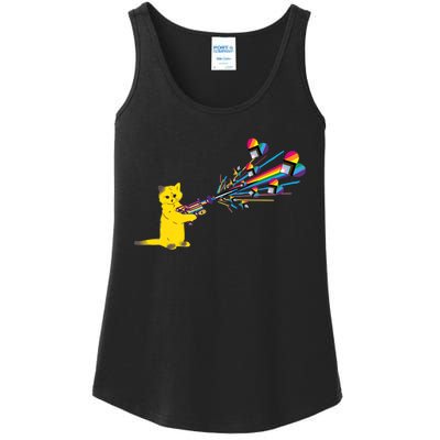 Cat Pew Pew Pride Ladies Essential Tank