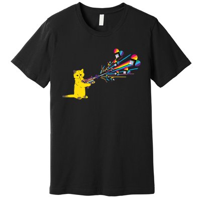 Cat Pew Pew Pride Premium T-Shirt