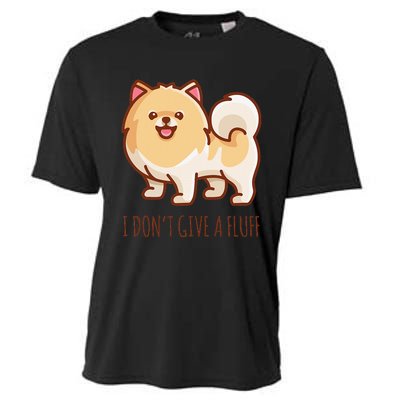 Cute Pomeranian Pom I don't give a fluff funny Cooling Performance Crew T-Shirt