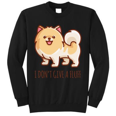 Cute Pomeranian Pom I don't give a fluff funny Sweatshirt