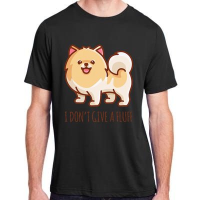 Cute Pomeranian Pom I don't give a fluff funny Adult ChromaSoft Performance T-Shirt