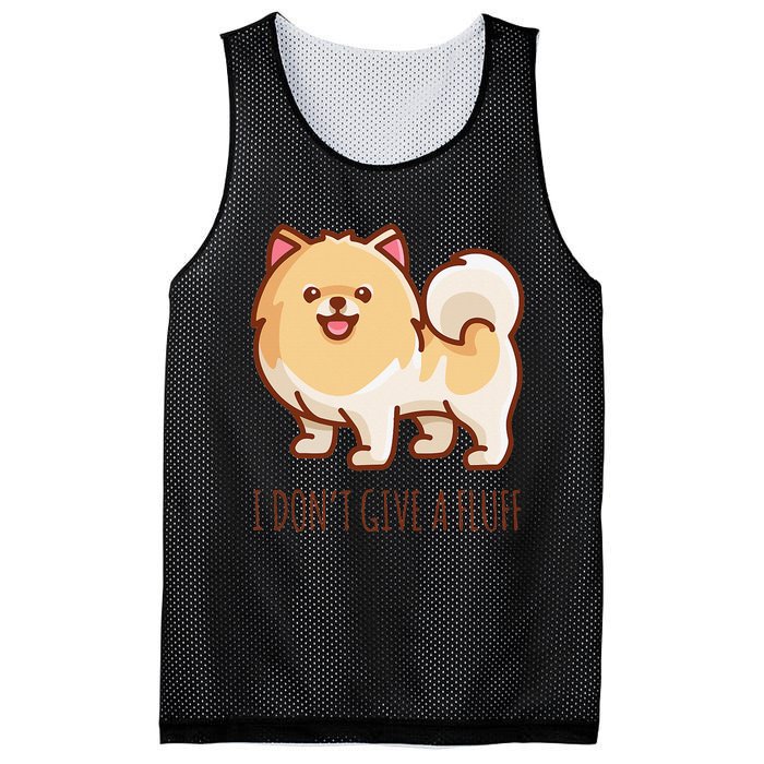 Cute Pomeranian Pom I don't give a fluff funny Mesh Reversible Basketball Jersey Tank