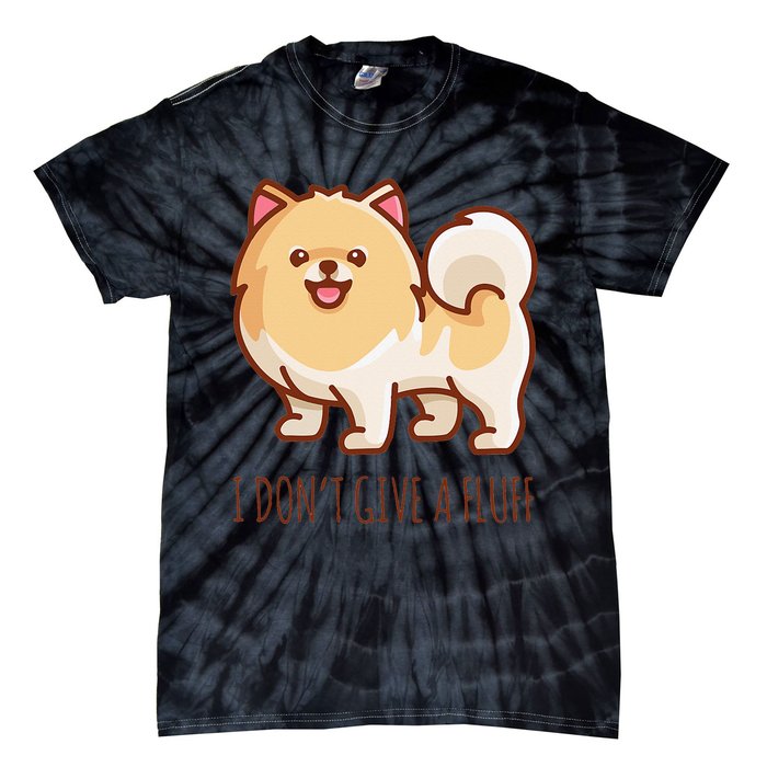 Cute Pomeranian Pom I don't give a fluff funny Tie-Dye T-Shirt