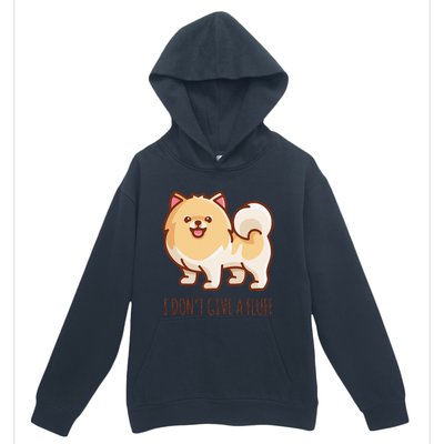 Cute Pomeranian Pom I don't give a fluff funny Urban Pullover Hoodie