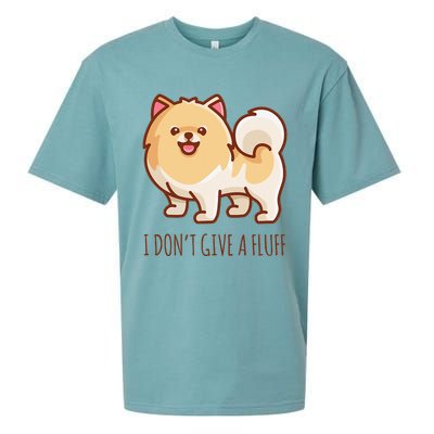 Cute Pomeranian Pom I don't give a fluff funny Sueded Cloud Jersey T-Shirt