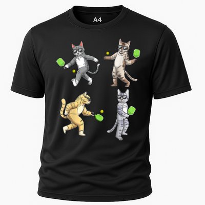 Cats Playing Pickleball Performance Shirt