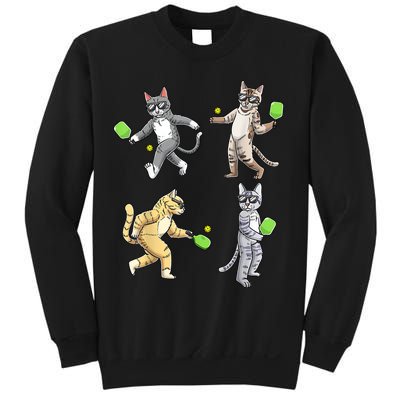 Cats Playing Pickleball Sweatshirt