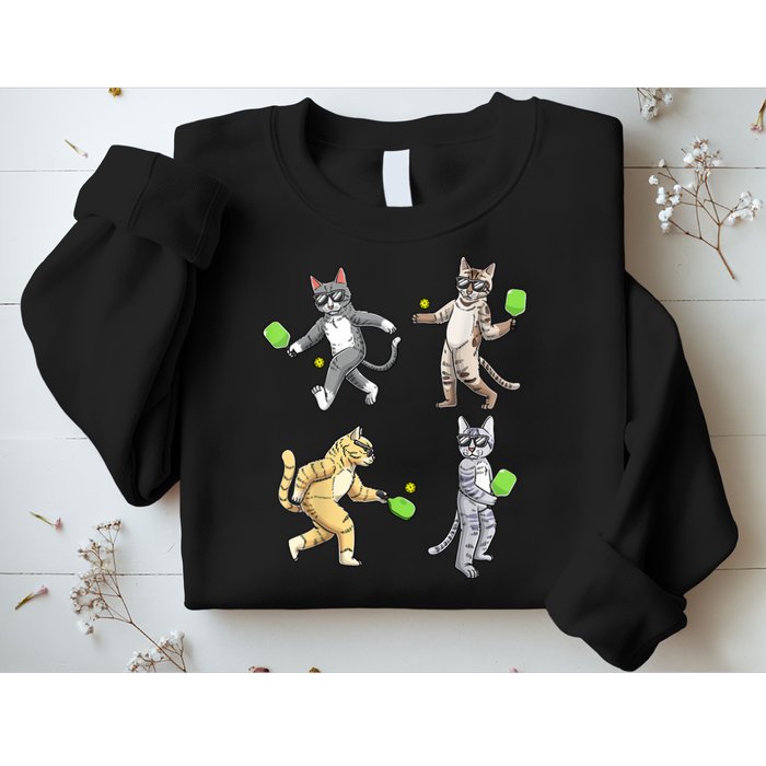 Cats Playing Pickleball Sweatshirt