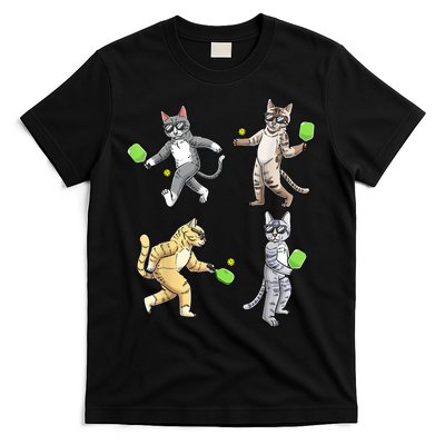Cats Playing Pickleball T-Shirt
