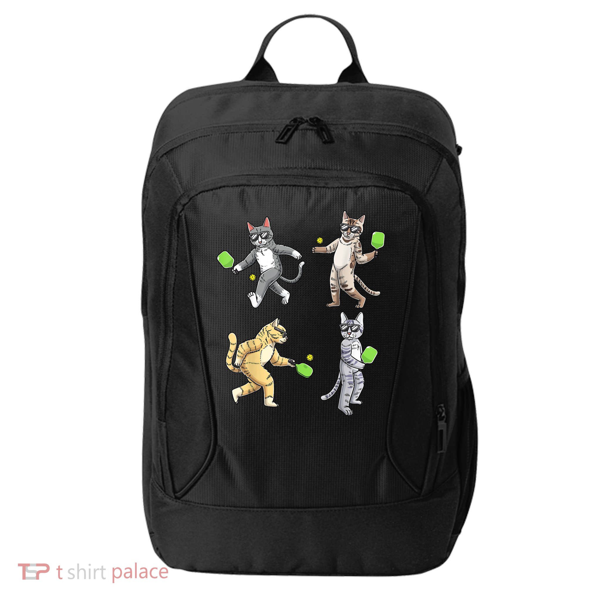 Cats Playing Pickleball City Backpack