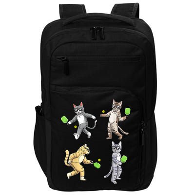 Cats Playing Pickleball Impact Tech Backpack