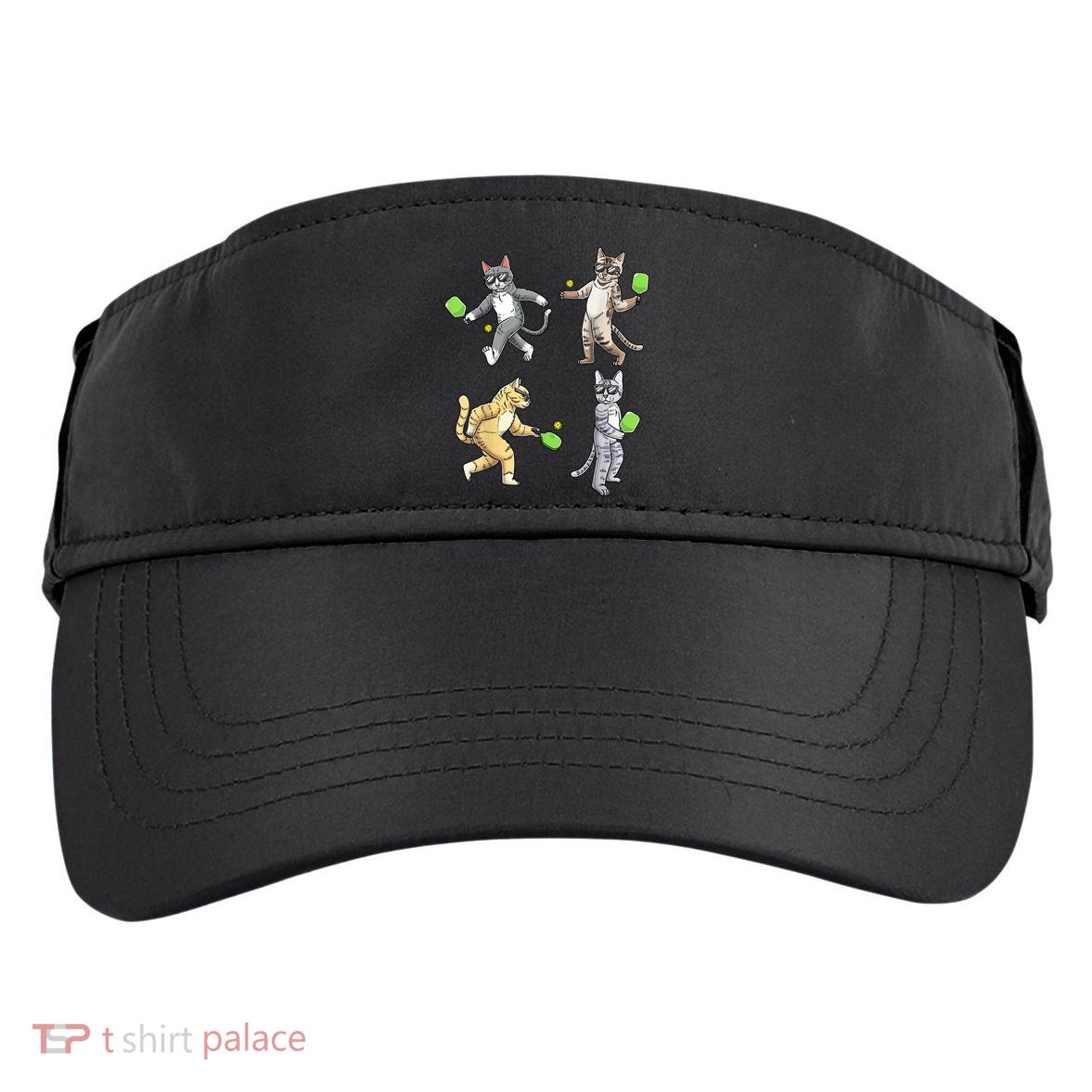 Cats Playing Pickleball Adult Drive Performance Visor