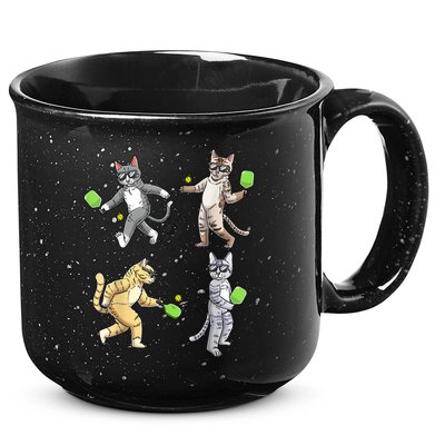 Cats Playing Pickleball 15oz Campfire Ceramic Mug