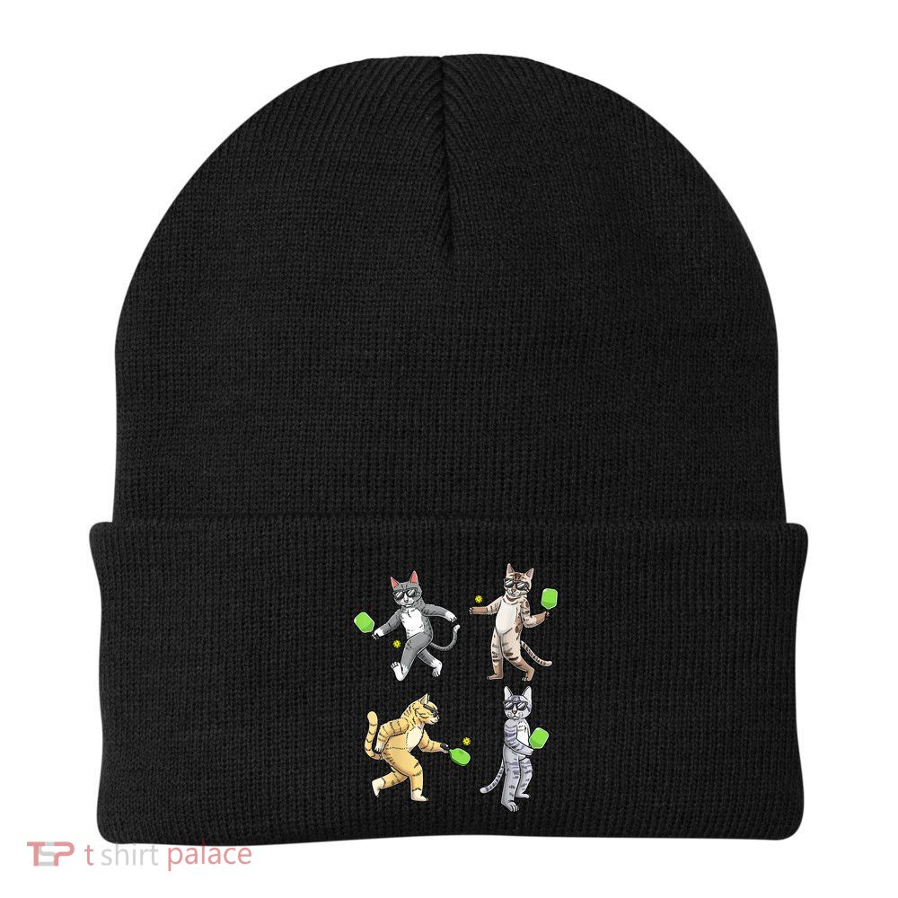 Cats Playing Pickleball Beanie