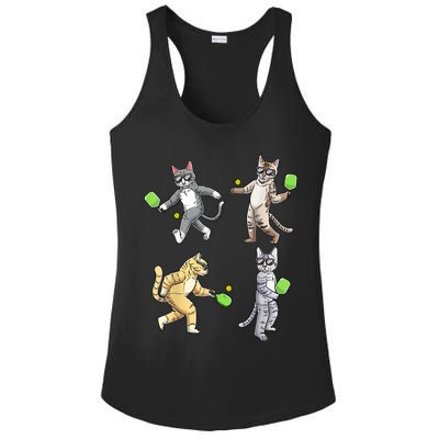 Cats Playing Pickleball Ladies PosiCharge Competitor Racerback Tank