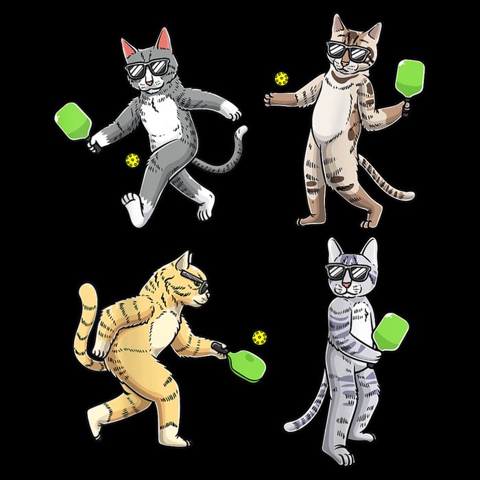 Cats Playing Pickleball Mousepad