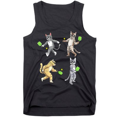 Cats Playing Pickleball Tank Top