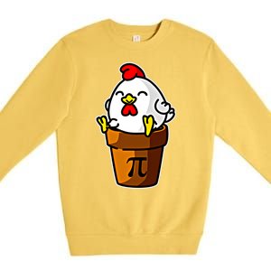 Chicken Pot Pie Pi Day Mathematics Pun Math Teacher Meaningful Gift Cute Gift Premium Crewneck Sweatshirt