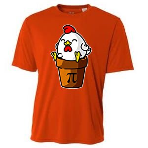 Chicken Pot Pie Pi Day Mathematics Pun Math Teacher Meaningful Gift Cute Gift Cooling Performance Crew T-Shirt