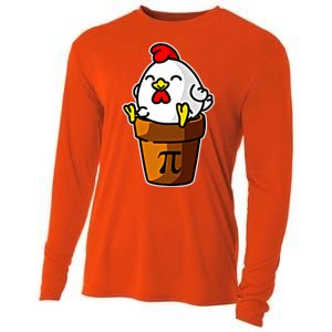 Chicken Pot Pie Pi Day Mathematics Pun Math Teacher Meaningful Gift Cute Gift Cooling Performance Long Sleeve Crew