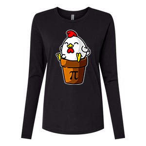 Chicken Pot Pie Pi Day Mathematics Pun Math Teacher Meaningful Gift Cute Gift Womens Cotton Relaxed Long Sleeve T-Shirt