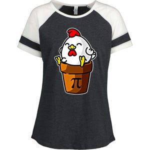 Chicken Pot Pie Pi Day Mathematics Pun Math Teacher Meaningful Gift Cute Gift Enza Ladies Jersey Colorblock Tee