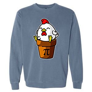 Chicken Pot Pie Pi Day Mathematics Pun Math Teacher Meaningful Gift Cute Gift Garment-Dyed Sweatshirt