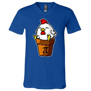 Chicken Pot Pie Pi Day Mathematics Pun Math Teacher Meaningful Gift Cute Gift V-Neck T-Shirt