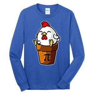 Chicken Pot Pie Pi Day Mathematics Pun Math Teacher Meaningful Gift Cute Gift Tall Long Sleeve T-Shirt