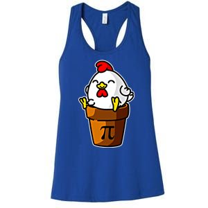 Chicken Pot Pie Pi Day Mathematics Pun Math Teacher Meaningful Gift Cute Gift Women's Racerback Tank