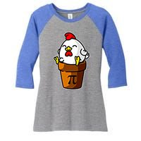 Chicken Pot Pie Pi Day Mathematics Pun Math Teacher Meaningful Gift Cute Gift Women's Tri-Blend 3/4-Sleeve Raglan Shirt