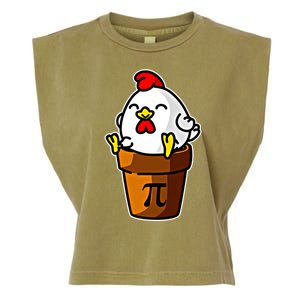 Chicken Pot Pie Pi Day Mathematics Pun Math Teacher Meaningful Gift Cute Gift Garment-Dyed Women's Muscle Tee