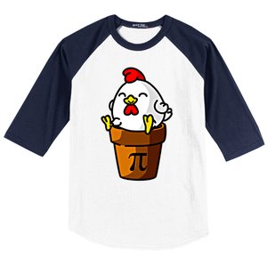 Chicken Pot Pie Pi Day Mathematics Pun Math Teacher Meaningful Gift Cute Gift Baseball Sleeve Shirt