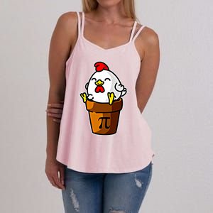 Chicken Pot Pie Pi Day Mathematics Pun Math Teacher Meaningful Gift Cute Gift Women's Strappy Tank