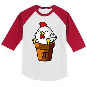 Chicken Pot Pie Pi Day Mathematics Pun Math Teacher Meaningful Gift Cute Gift Kids Colorblock Raglan Jersey