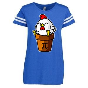 Chicken Pot Pie Pi Day Mathematics Pun Math Teacher Meaningful Gift Cute Gift Enza Ladies Jersey Football T-Shirt