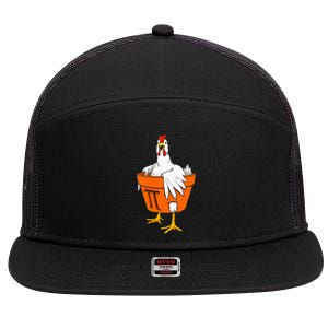 Chicken Pot Pi Day Math Teacher Gift 7 Panel Mesh Trucker Snapback Hat