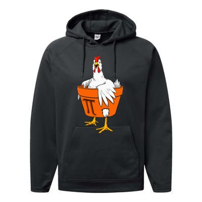 Chicken Pot Pi Day Math Teacher Gift Performance Fleece Hoodie