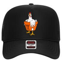 Chicken Pot Pi Day Math Teacher Gift High Crown Mesh Back Trucker Hat