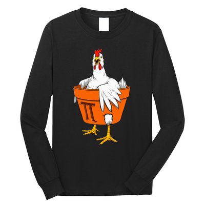 Chicken Pot Pi Day Math Teacher Gift Long Sleeve Shirt